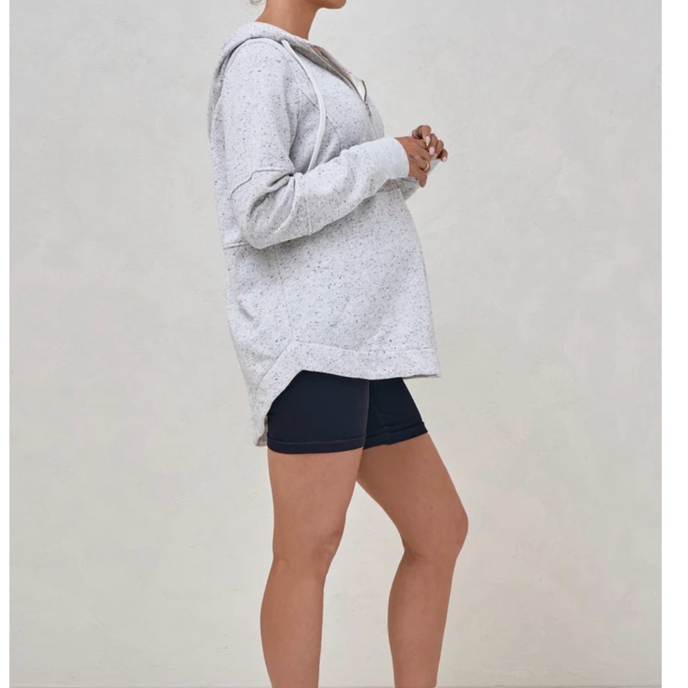 Bae. The Label Run With Me Heather Gray Zip-Up Hoodie - Picture 5 of 7